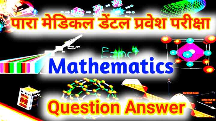 Bihar Para Medical Dental (PMD) 2024 ( गणित ) MATHEMATICS Question Answer PDF Syllabus & Previous Year Question 2024